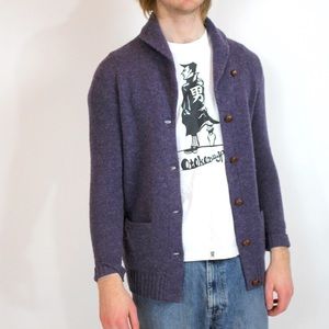 Purple Polo Ralph Lauren Cardigan Sweater